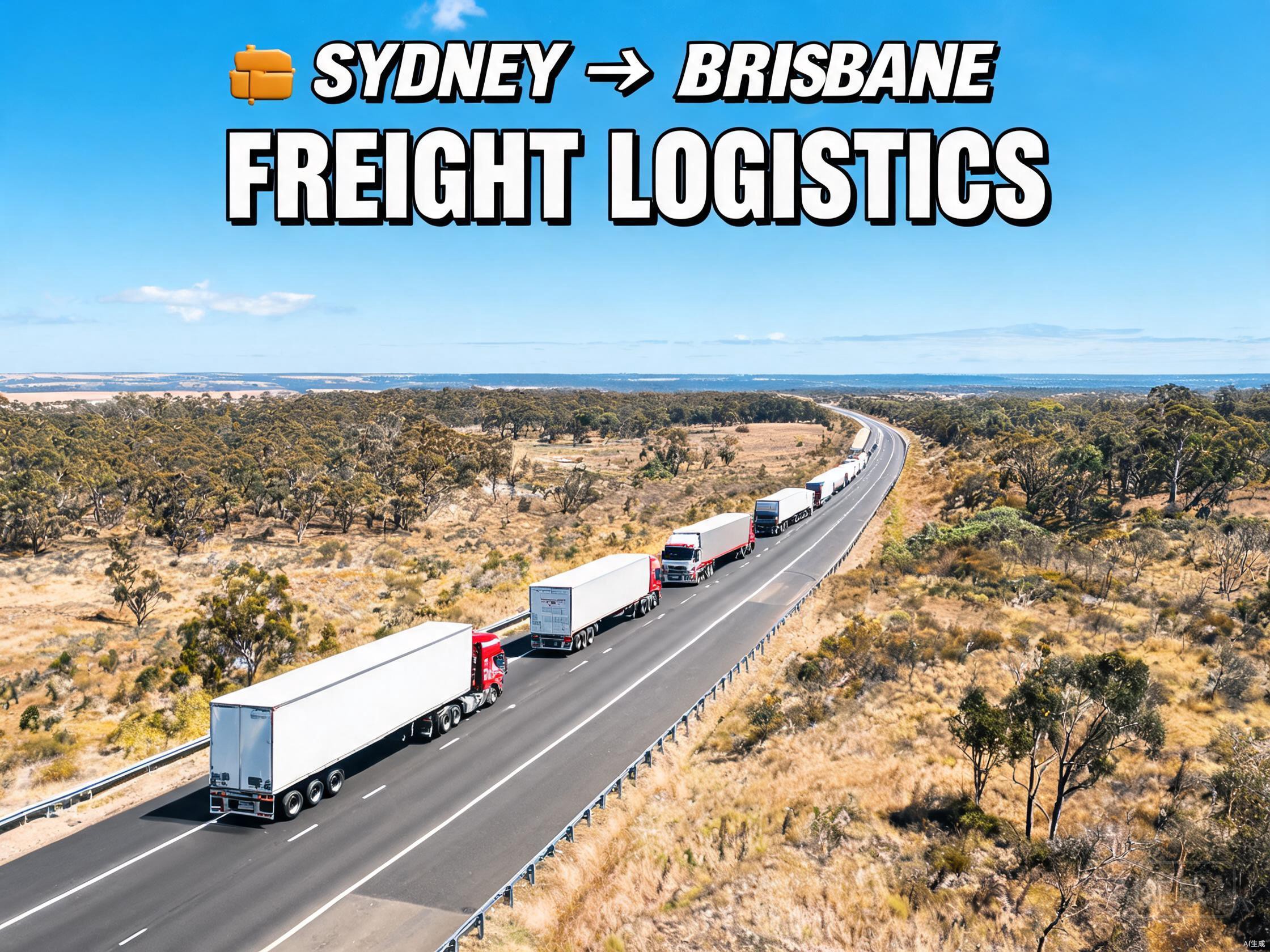 B-double truck transporting industrial cargo between Sydney and Brisbane